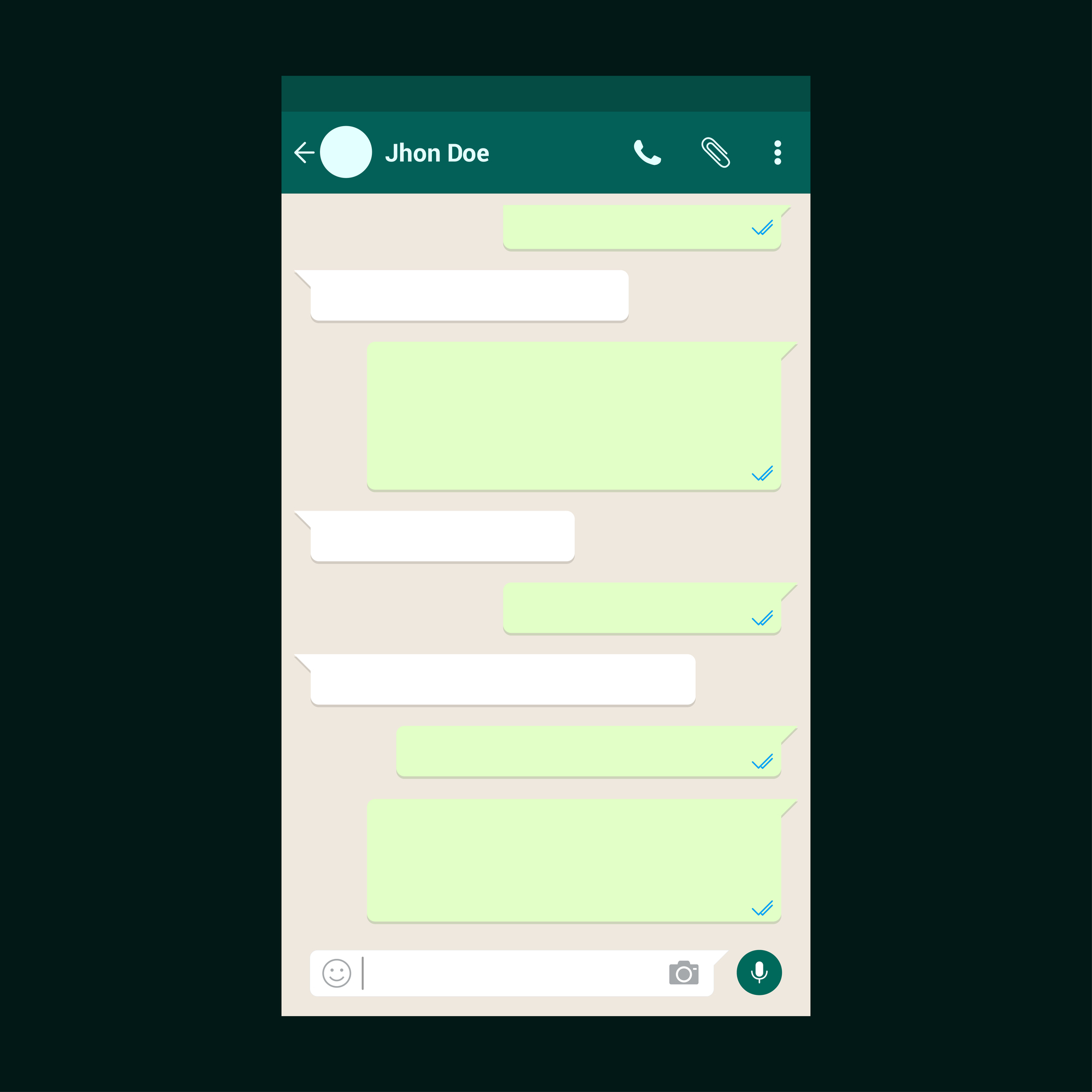 Social network concept. Blank template. Messenger window. Chatin